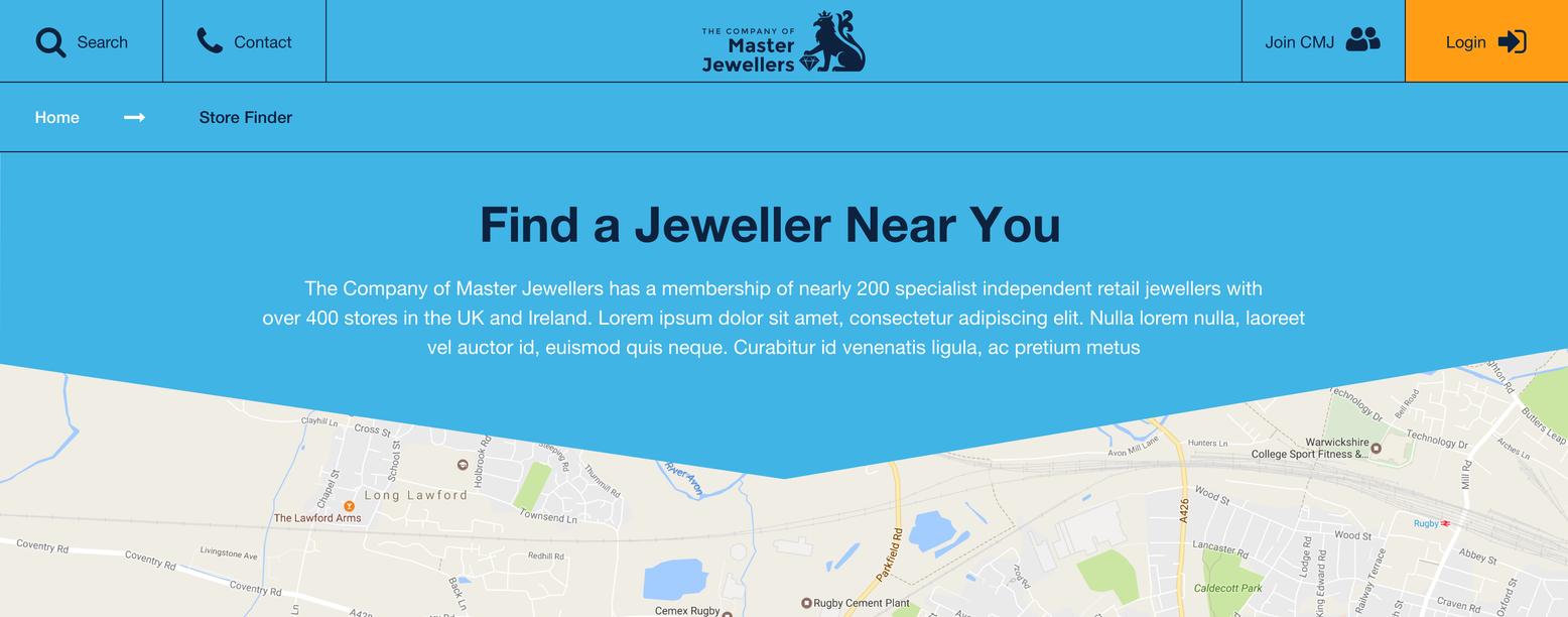 The Company of Master Jewellers Store Finder Web Page Top