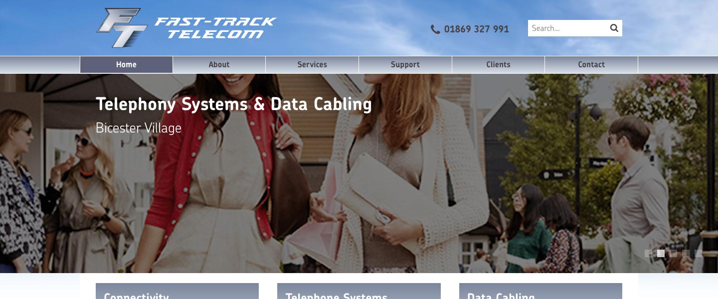Fast-Track Telecom Home Web Page Top