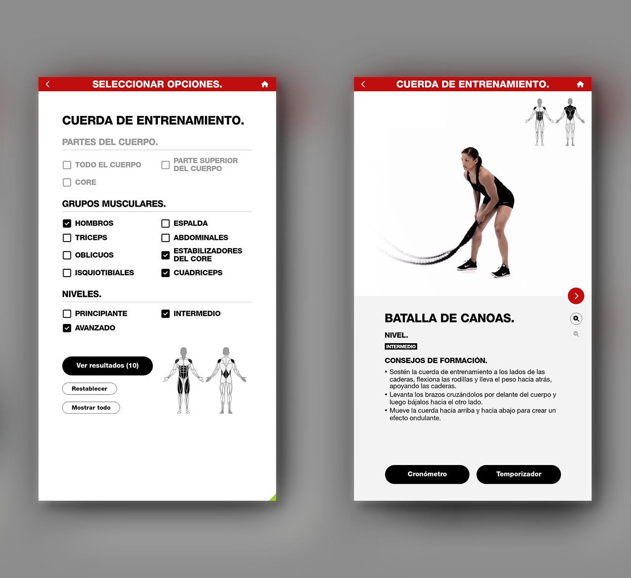 Escape Fitness MARS App Screens Mockup