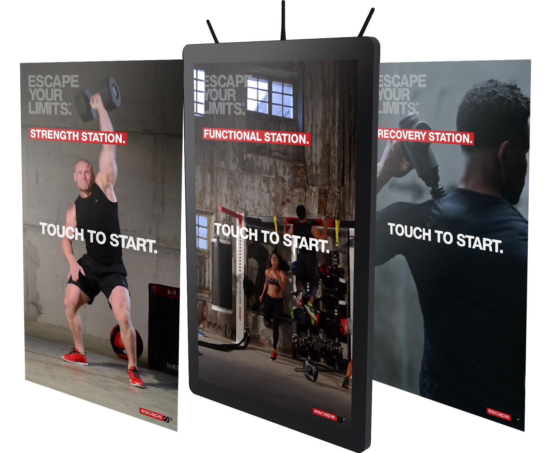 Escape Fitness MARS App Versions Mockup