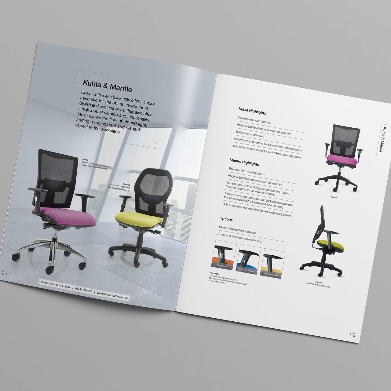 Status Seating Kuhla & Mantle Brochure Spread