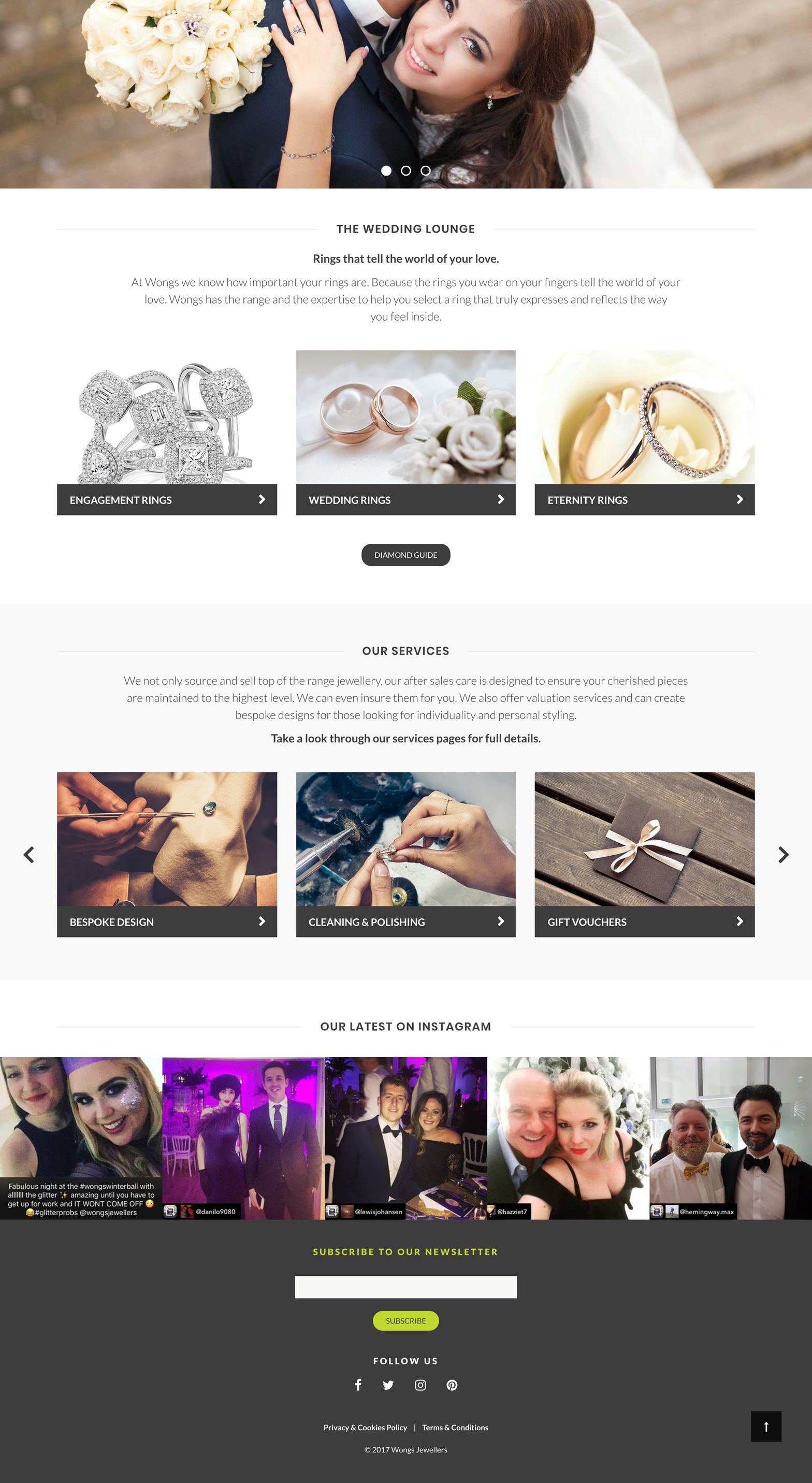 Wongs Jewellers Home Web Page Body