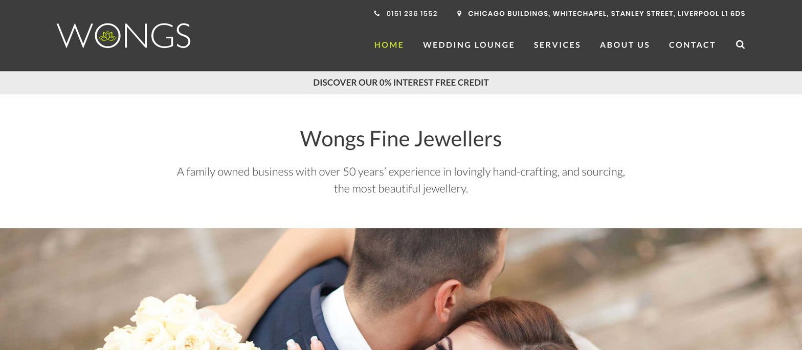 Wongs Jewellers Home Web Page Top