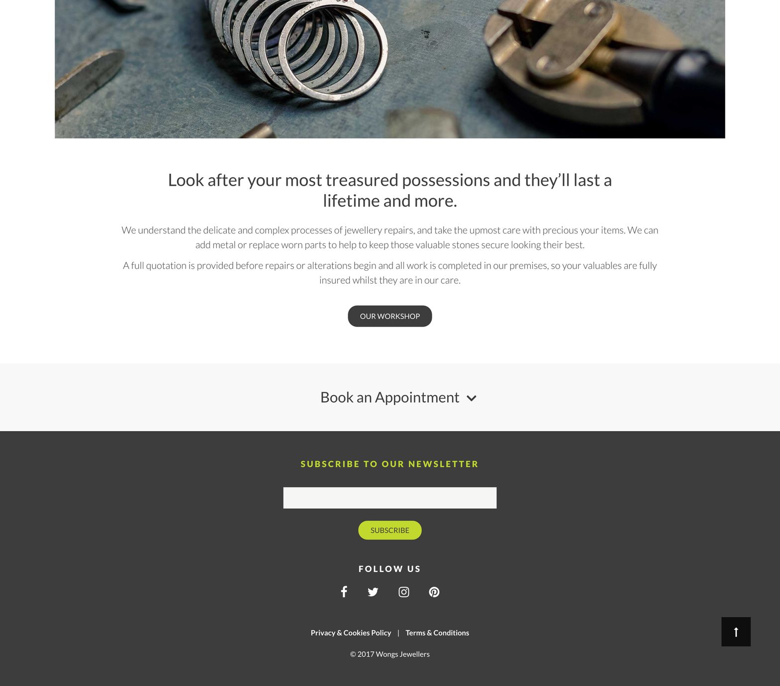Wongs Jewellers Repairs & Alterations Web Page Body